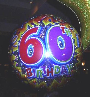 Am I really 60 years old????  I needed the balloon to remind me!