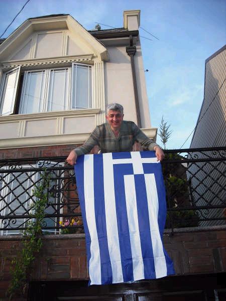 John with flag