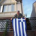 John with flag