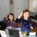 Brushing their hair