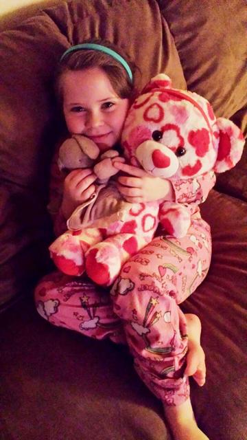 Ali with teddy bear