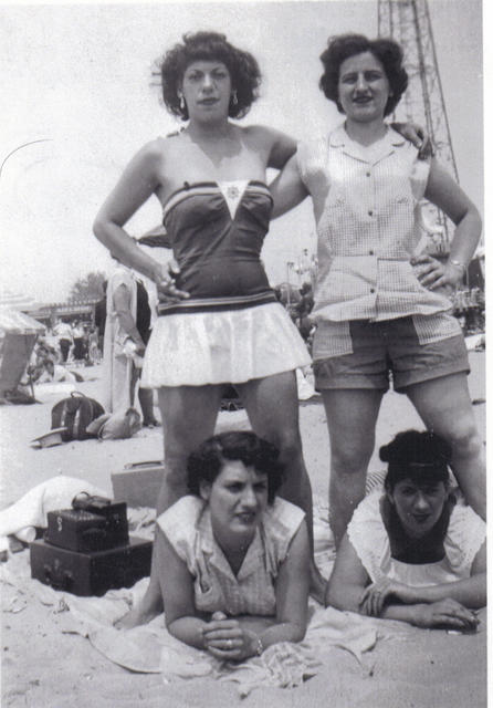 Steve's Mom and sisters at the beach