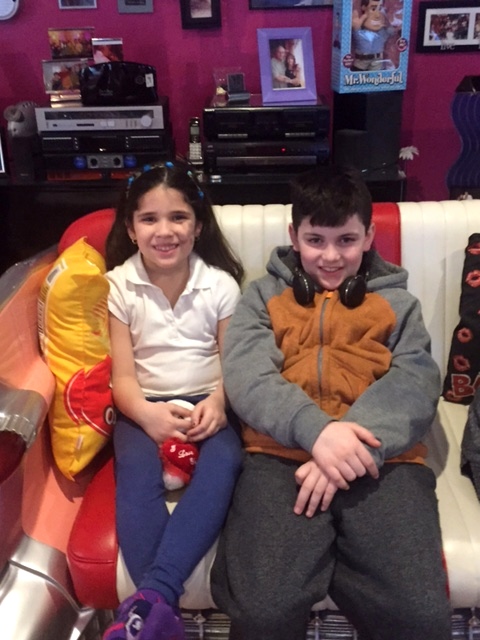 joey and gia on couch