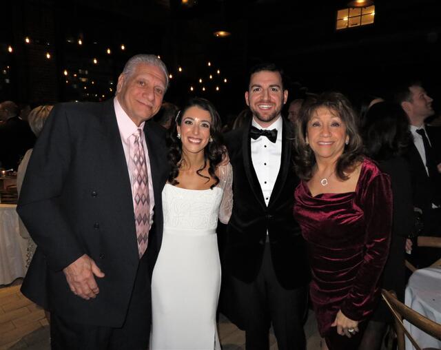 Steve and Eva with the beautiful bride and groom