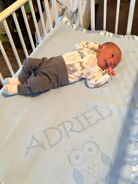 adriel in crib