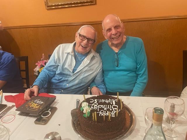 al and frank with cake